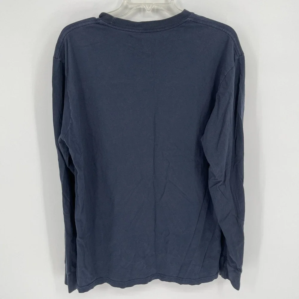 The‎ North Face Men's Navy Blue Graphic Logo Long Sleeve T-Shirt Size Large
